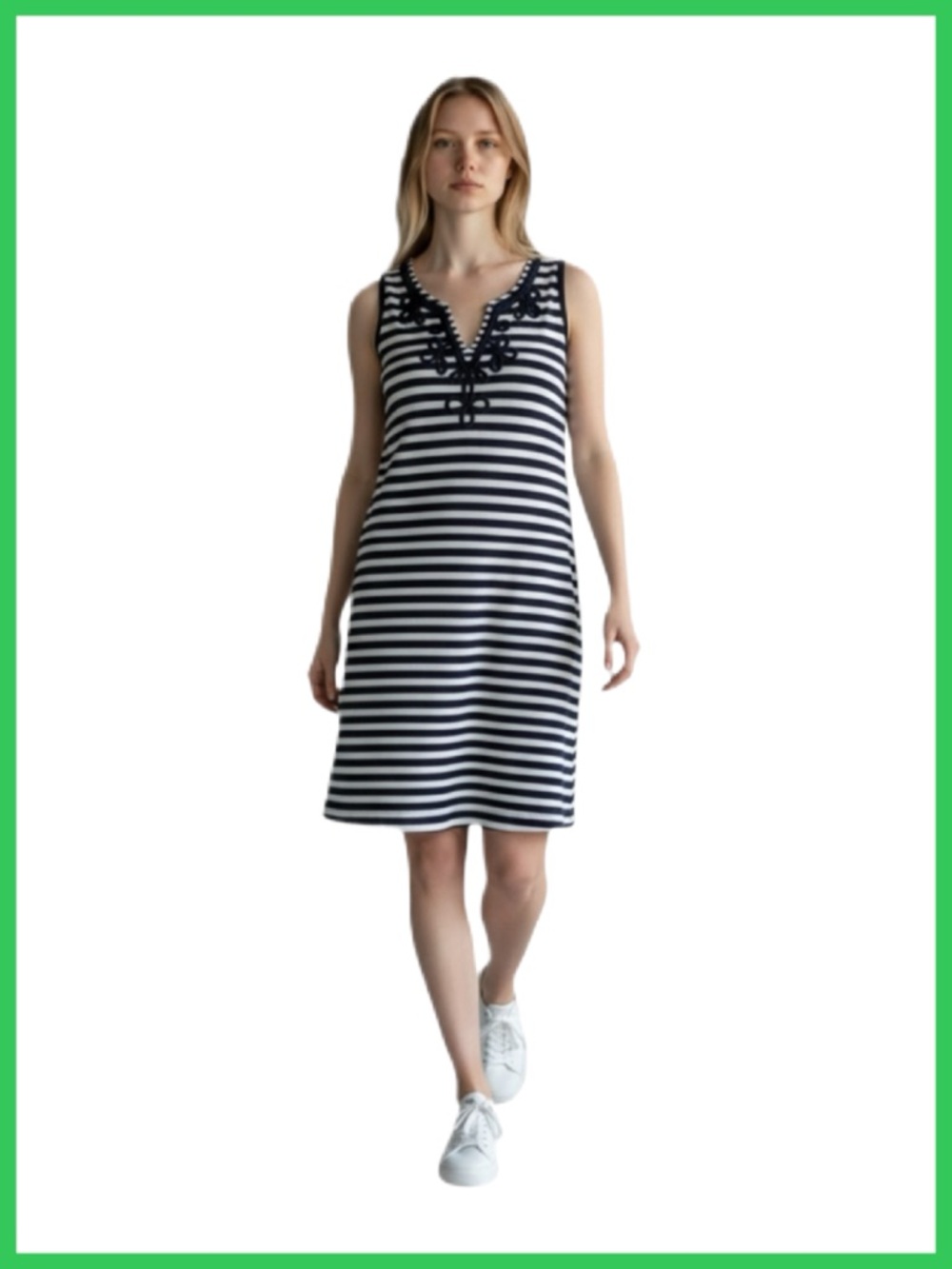 Charter Club Striped Sleeveless Shift Dress